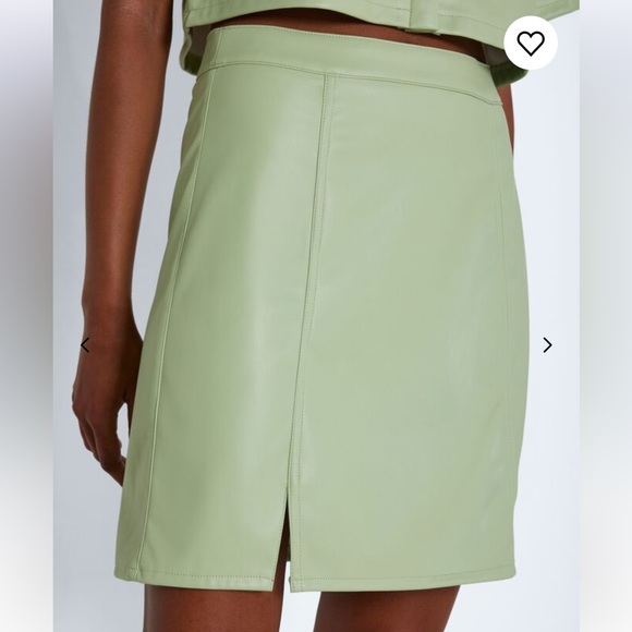 Pale green faux leather skirt size XL NWOT - Picture 7 of 11